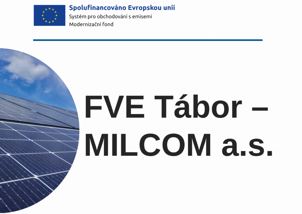 Projekt:  FVE Tábor – MILCOM a.s.