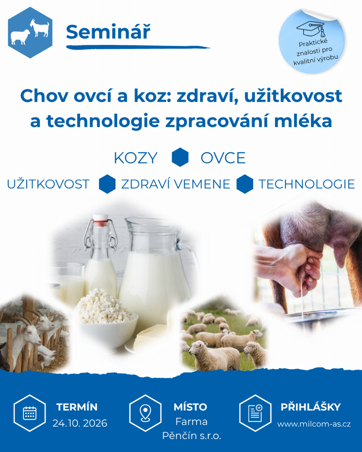 Pozvánka na seminář pro chovatele koz a ovcí